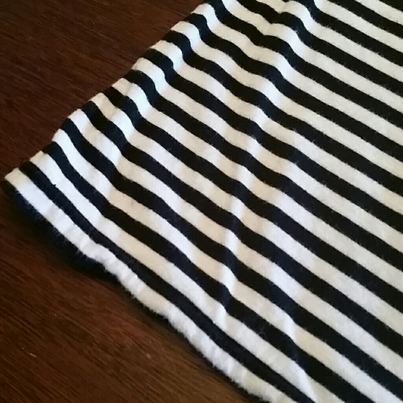 Ann Taylor Medium Black & White Stripped Top - Picture 6 of 6